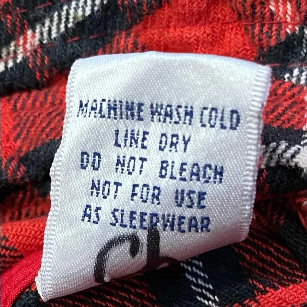 Vintage Baby Gap Infant L/XL Red/Black Plaid Cotton Bucket‎ Hat